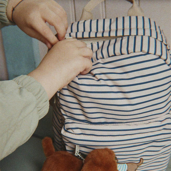 Konges Slojd Nohr Mini Backpack - Stripe La Mer-Children's Backpacks-Stripe La Mer- | Natural Baby Shower