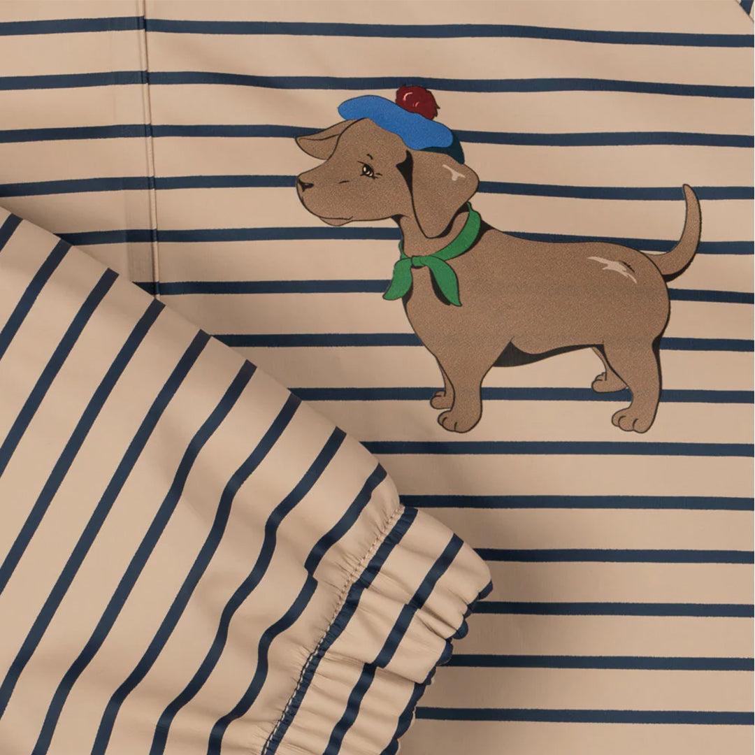 Konges Slojd Rainy Palme Dog Rain Jacket - Stripe La Mer-Coats-9m- | Natural Baby Shower
