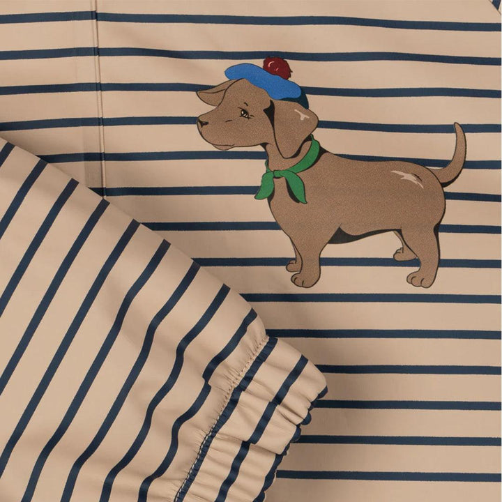 Konges Slojd Rainy Palme Dog Rain Jacket - Stripe La Mer-Coats-9m- | Natural Baby Shower