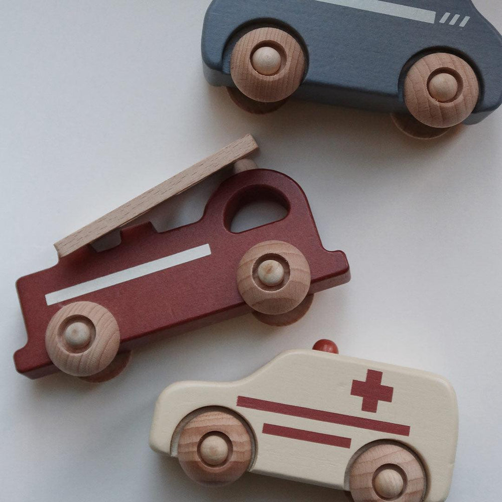 Konges Slojd Rolling Fire Truck - Nature-Push-Alongs-Nature- | Natural Baby Shower