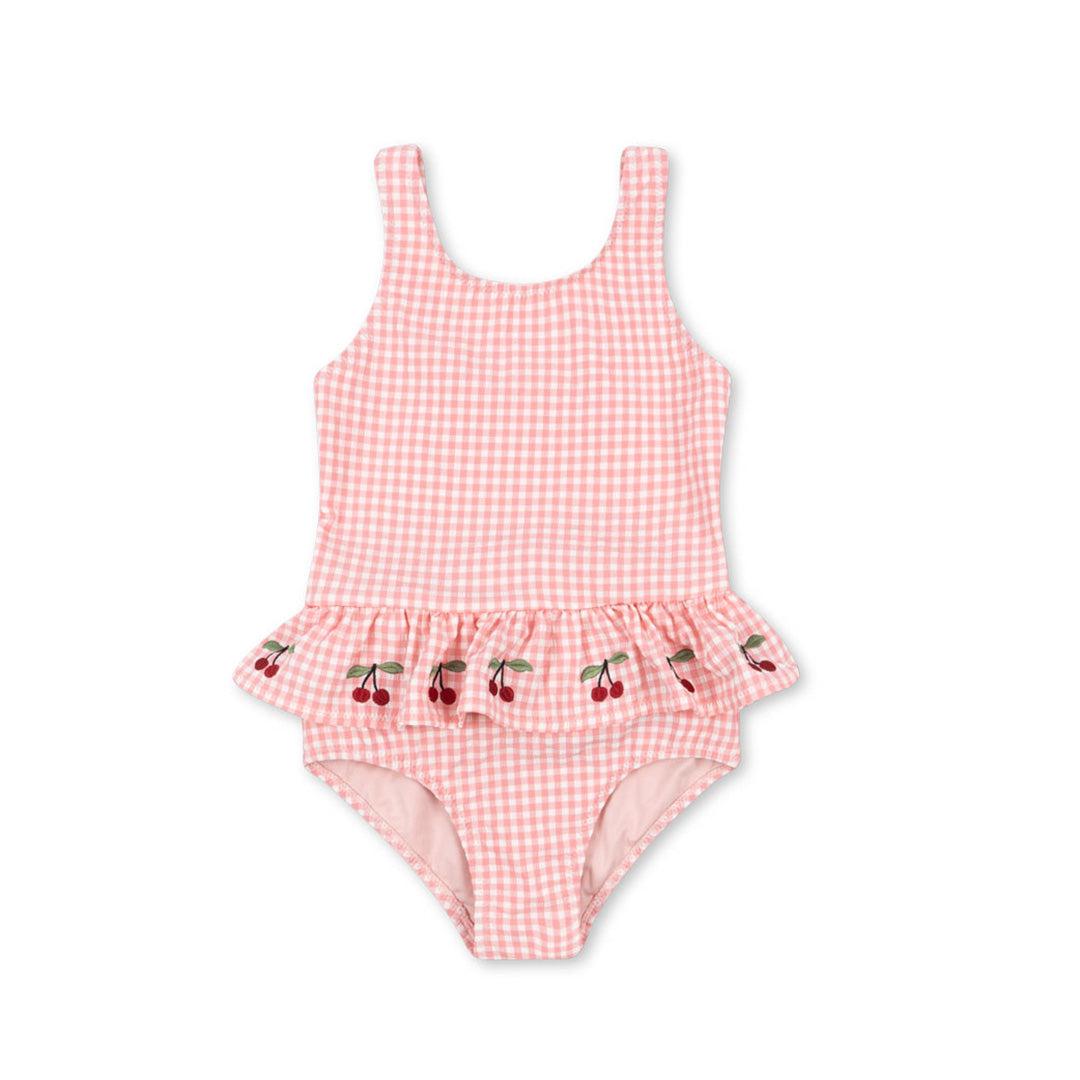 Konges Slojd Soline Swimsuit - Geranium Pink-Swimsuits-Geranium Pink-6m | Natural Baby Shower