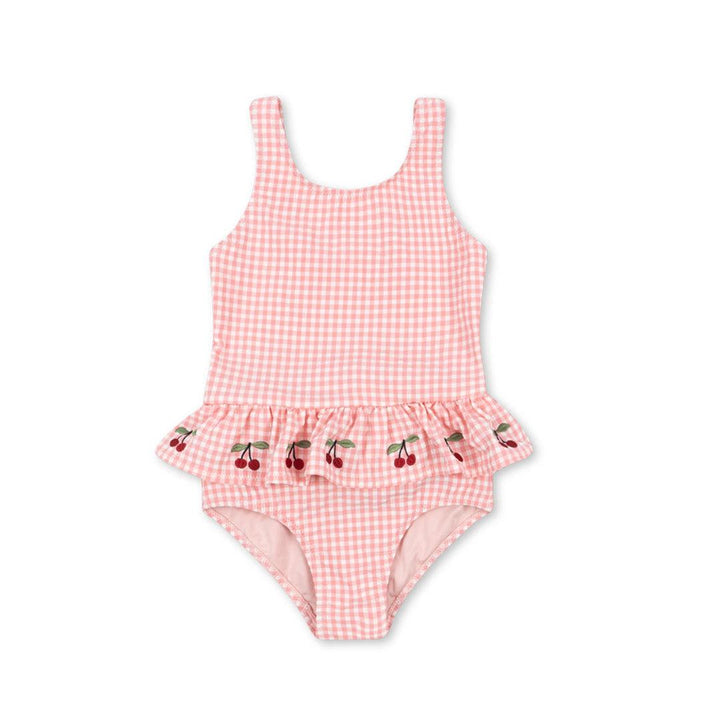 Konges Slojd Soline Swimsuit - Geranium Pink-Swimsuits-Geranium Pink-6m | Natural Baby Shower