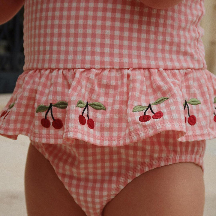 Konges Slojd Soline Swimsuit - Geranium Pink-Swimsuits-Geranium Pink-6m | Natural Baby Shower