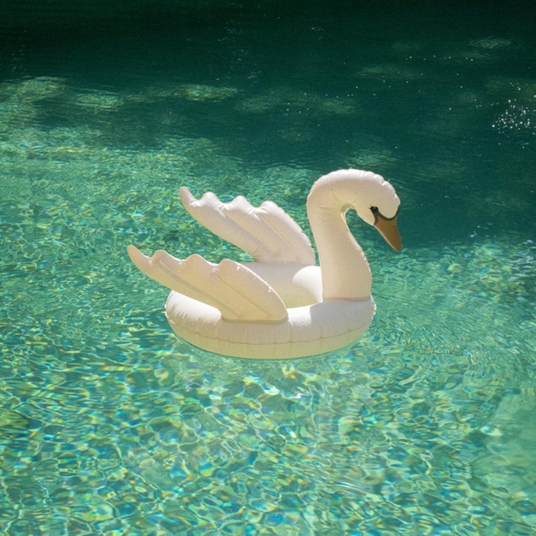 Konges Slojd Swim Ring - Cream Off White - Swan-Inflatables-Cream Off White-Swan | Natural Baby Shower