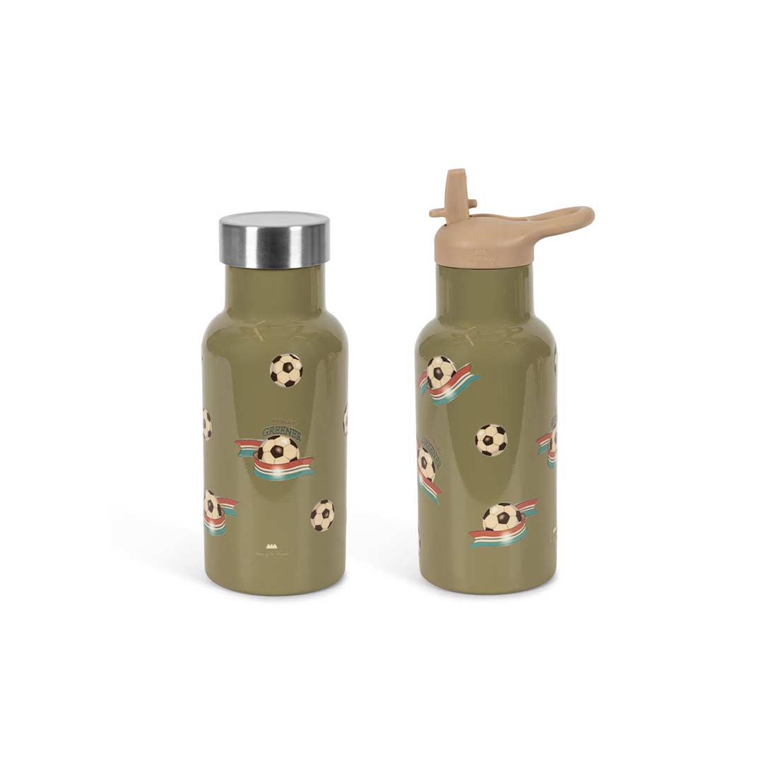 Konges Slojd Thermo Bottle - Green - Kick It-Drinking Bottles-Green - Kick It- | Natural Baby Shower