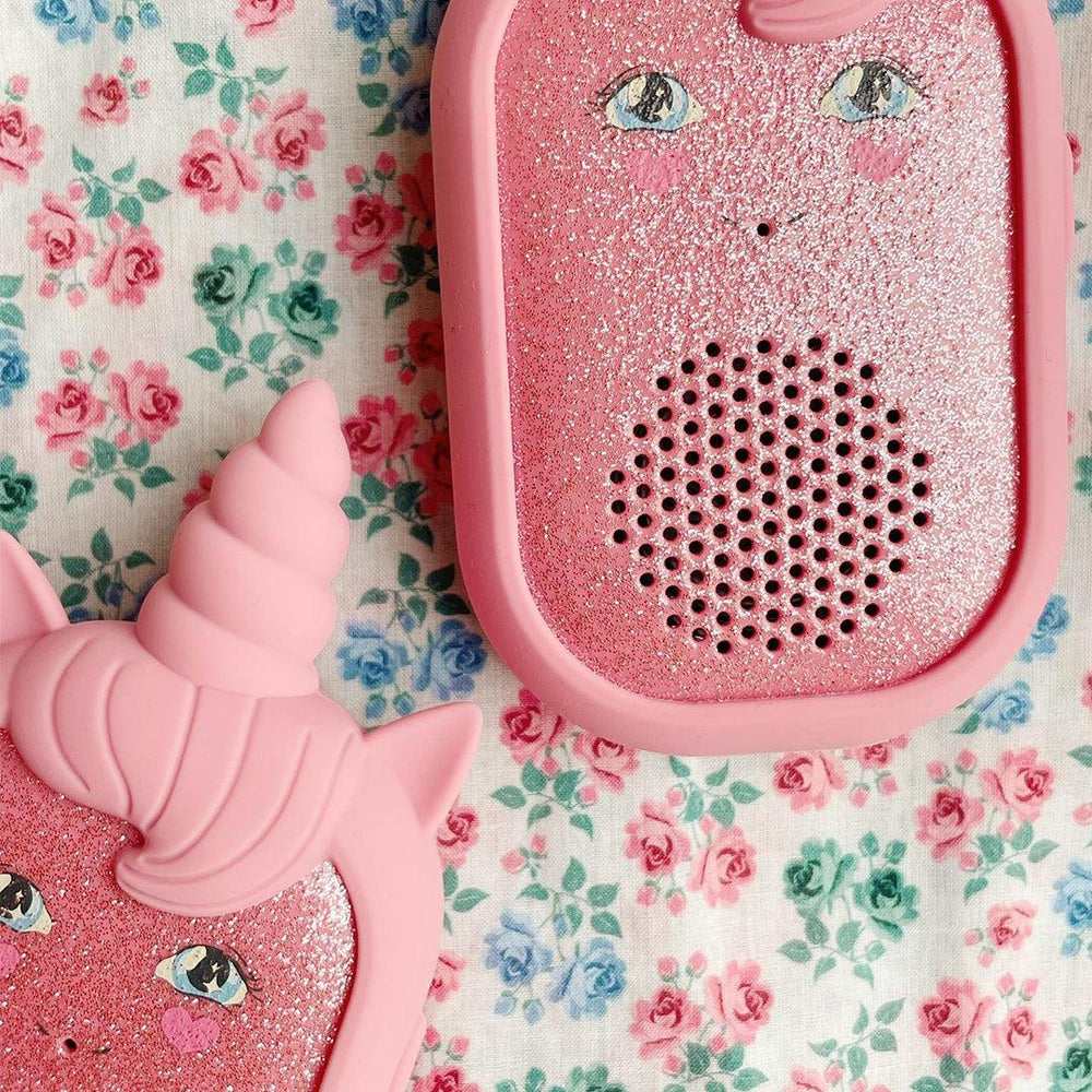 Konges Slojd Glitter Unicorn Walkie Talkie - Sparkling Pink-Role Play-Sparkling Pink-One Size | Natural Baby Shower