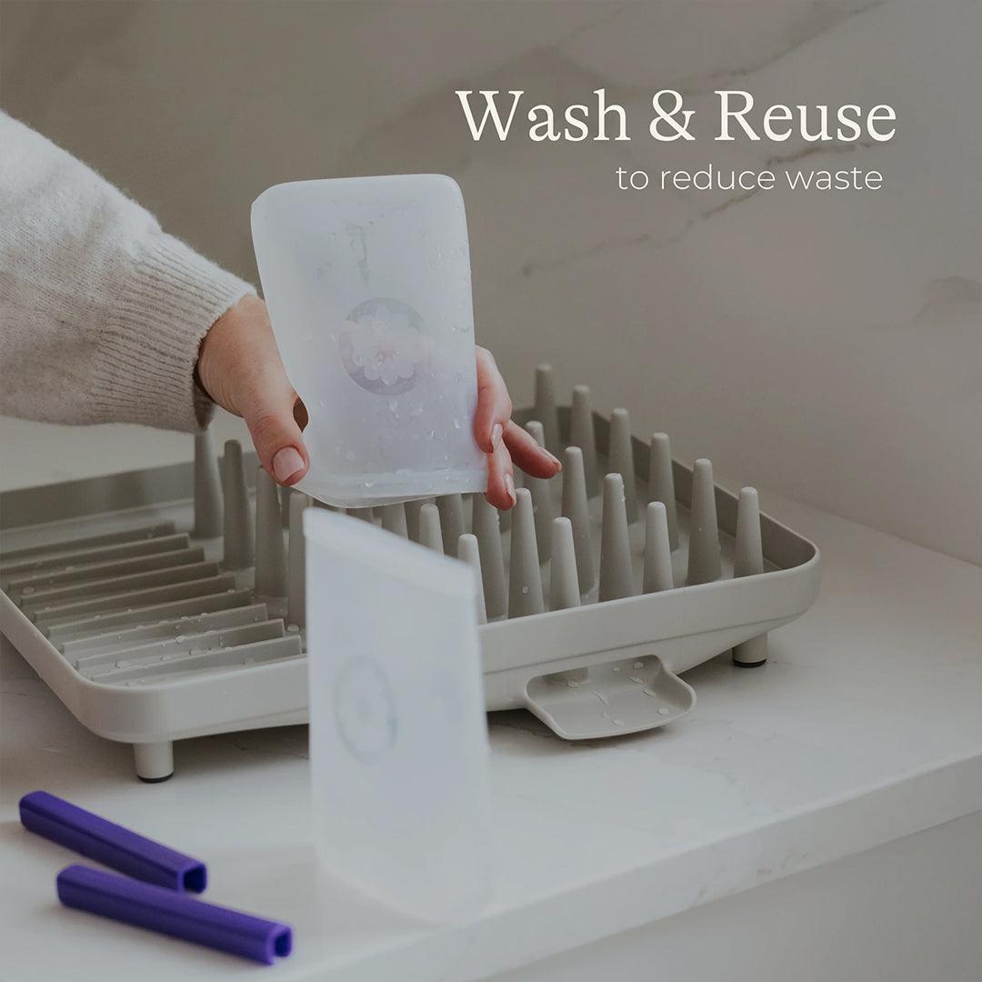 Lansinoh Silicone Milk Storage Bags - Clear-Breast Pump Accessories-Clear-240ml | Natural Baby Shower