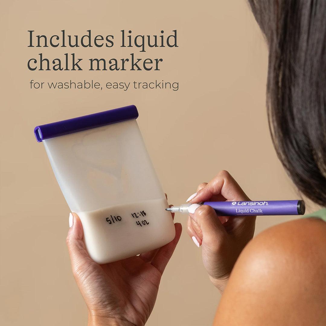 Lansinoh Silicone Milk Storage Bags - Clear-Breast Pump Accessories-Clear-240ml | Natural Baby Shower