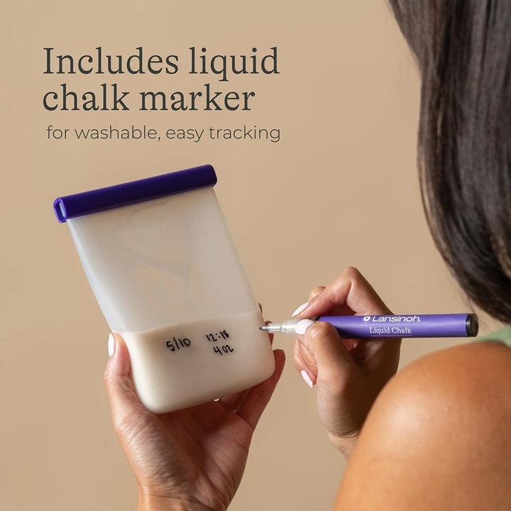 Lansinoh Silicone Milk Storage Bags - Clear-Breast Pump Accessories-Clear-240ml | Natural Baby Shower