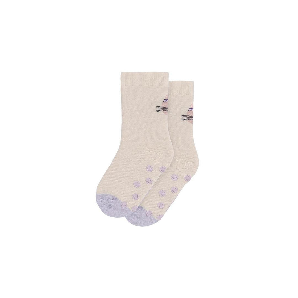 Lassig Anti-Slip Socks GOTS 2pcs - Cat - Lilac-Socks-Cat - Lilac-1-2yrs | Natural Baby Shower