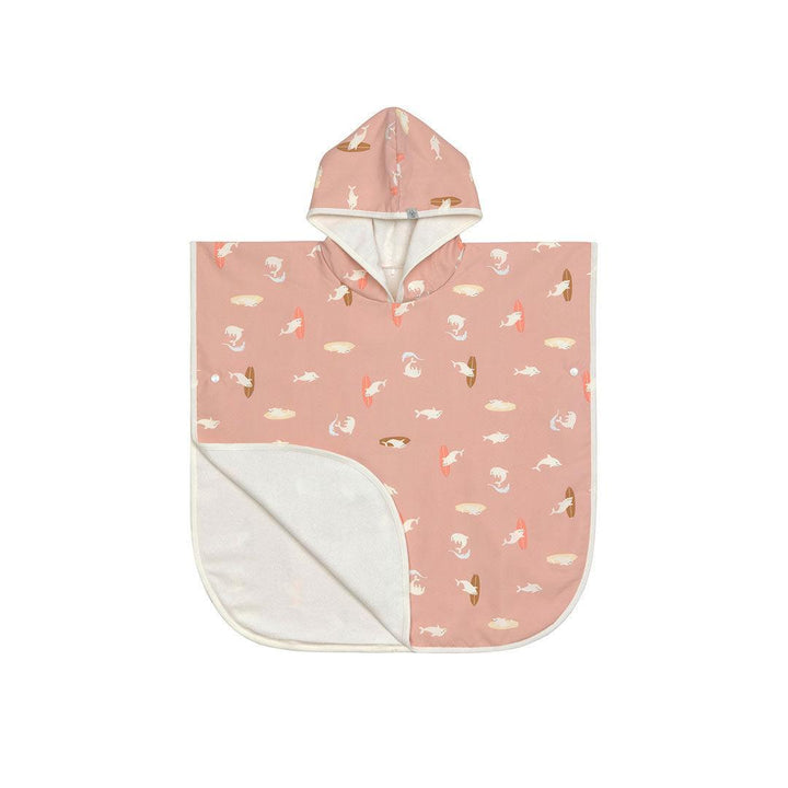 Lassig Beach Poncho - Peach - Dolphin-Ponchos-Peach- | Natural Baby Shower