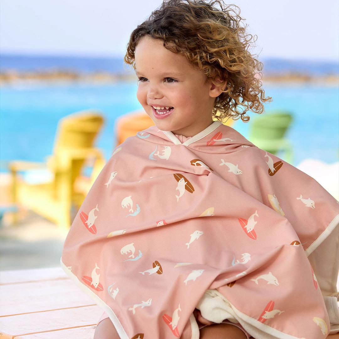 Lassig Beach Poncho - Peach - Dolphin-Ponchos-Peach- | Natural Baby Shower