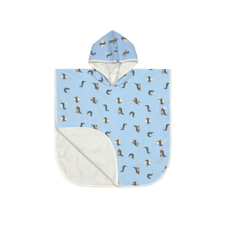 Lassig Beach Poncho - Sky Blue - Crocodile-Ponchos-Sky Blue- | Natural Baby Shower