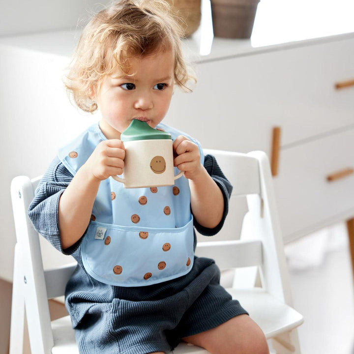 Lassig Cellulose Sippy Cup - Happy Rascals - Green - Smile-Sippy Cups-Green- | Natural Baby Shower
