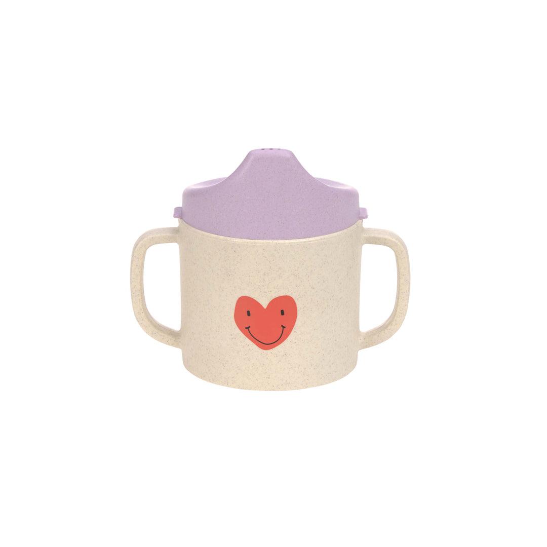 Lassig Cellulose Sippy Cup - Happy Rascals - Lavender - Heart-Sippy Cups-Lavender- | Natural Baby Shower