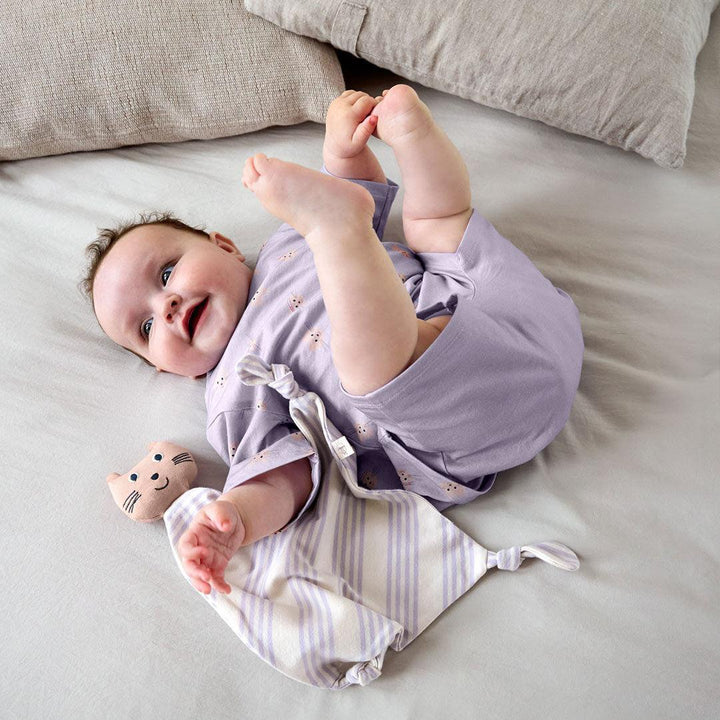 Lassig Cuddle Cloth GOTS - Cat - Lilac-Comforters-Cat - Lilac-One Size | Natural Baby Shower