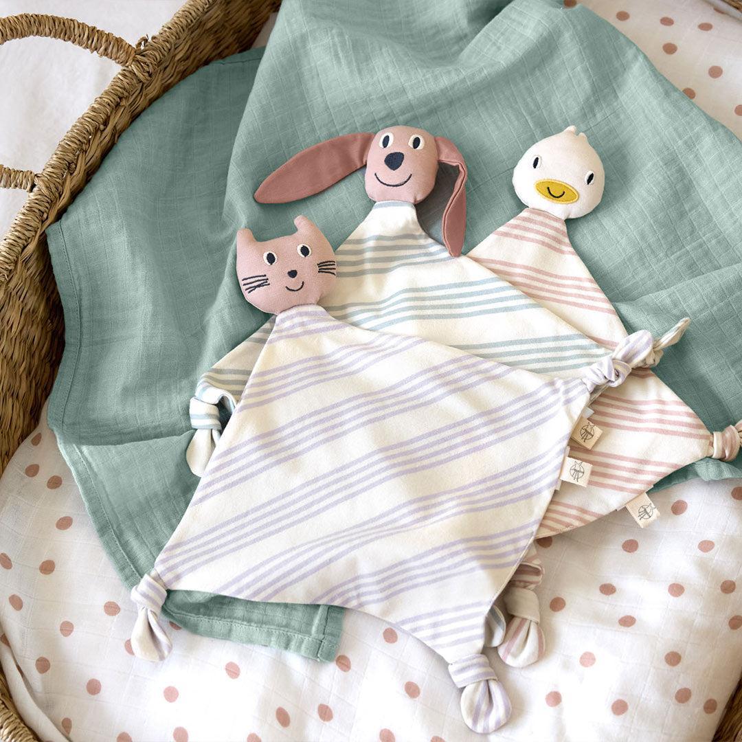 Lassig Cuddle Cloth GOTS - Cat - Lilac-Comforters-Cat - Lilac-One Size | Natural Baby Shower