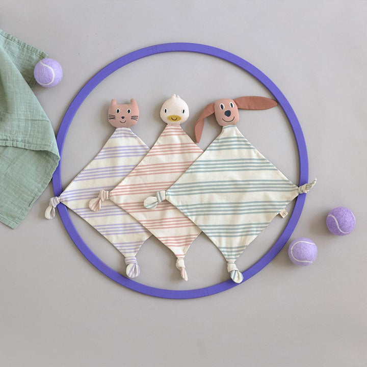 Lassig Cuddle Cloth GOTS - Cat - Lilac-Comforters-Cat - Lilac-One Size | Natural Baby Shower