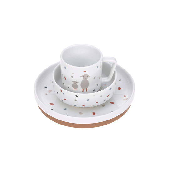 Lassig Dish Set - Tiny Farmer Sheep/Goose-Feeding Sets-Tiny Farmer Sheep/Goose- | Natural Baby Shower