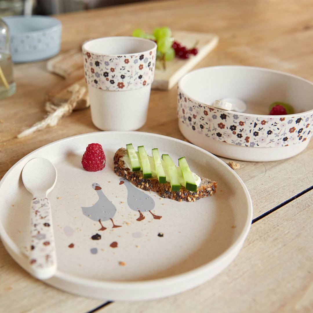 Lassig Dish Set - Nature - Tiny Farmer Sheep/Goose-Feeding Sets-Nature-Tiny Farmer Sheep/Goose | Natural Baby Shower