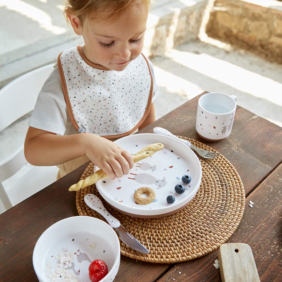 Lassig Dish Set - Tiny Farmer Sheep/Goose-Feeding Sets-Tiny Farmer Sheep/Goose- | Natural Baby Shower