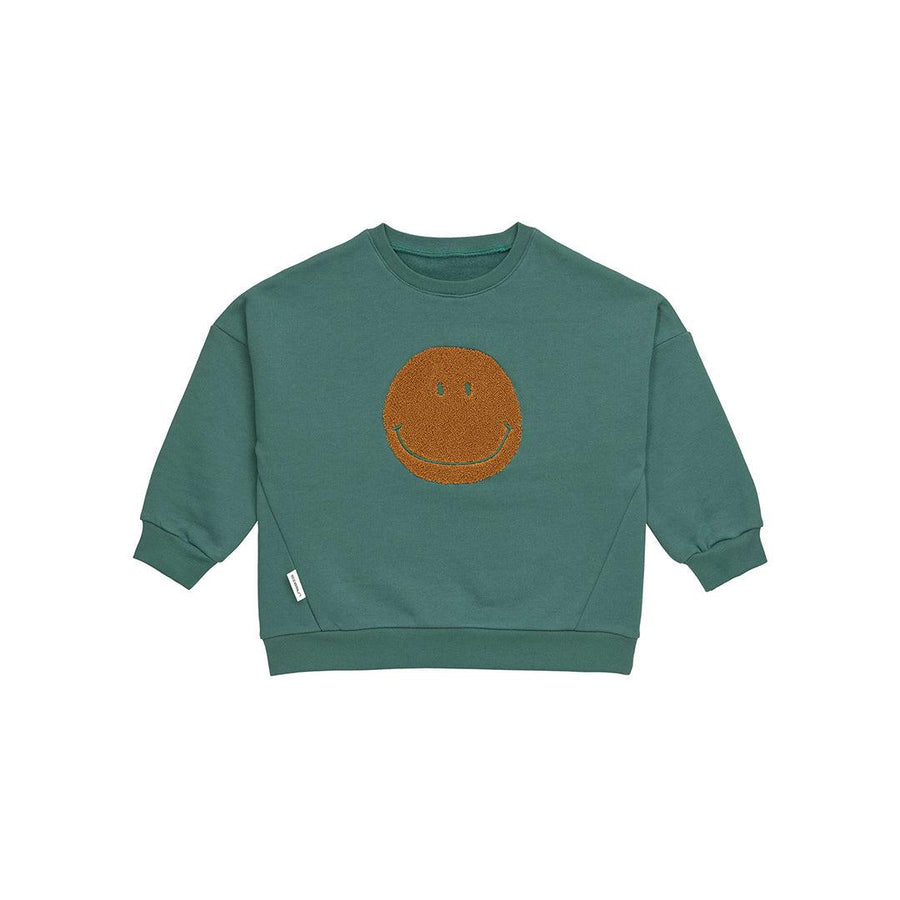 Lassig Kids Sweater - Little Gang - Ocean Green - Smile-Jumpers + Sweatshirts-Ocean Green-1-2y | Natural Baby Shower