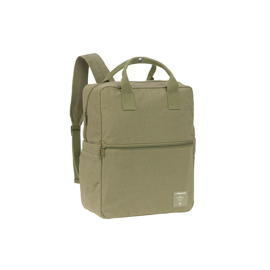 Lassig Little One & Me Square Backpack - Olive-Changing Bags-Olive-Large | Natural Baby Shower