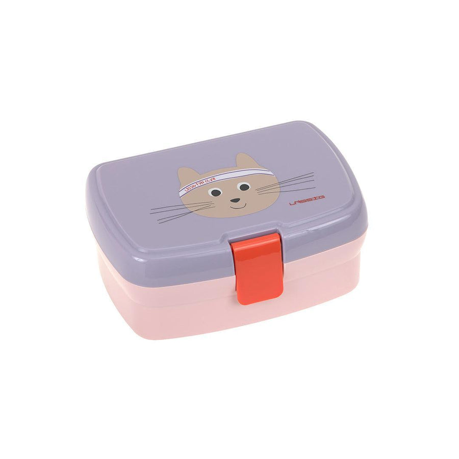 Lassig Lunchbox Tiny Team - Cat - Lilac-Lunch Boxes-Cat - Lilac-One Size | Natural Baby Shower