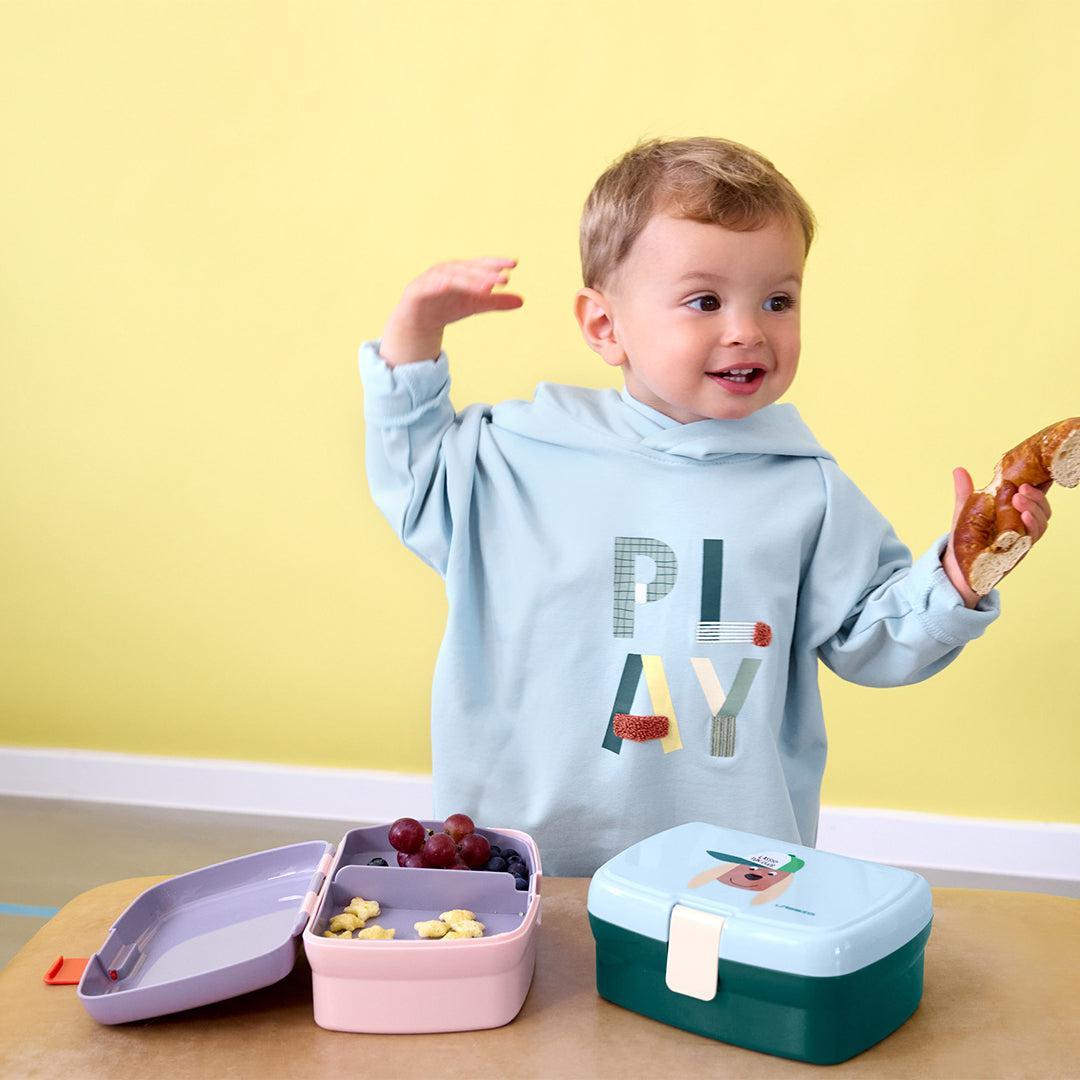 Lassig Lunchbox Tiny Team - Cat - Lilac-Lunch Boxes-Cat - Lilac-One Size | Natural Baby Shower