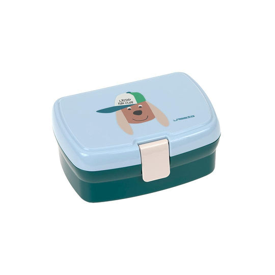 Lassig Lunchbox Tiny Team - Dog - Blue-Lunch Boxes-Dog - Blue-One Size | Natural Baby Shower
