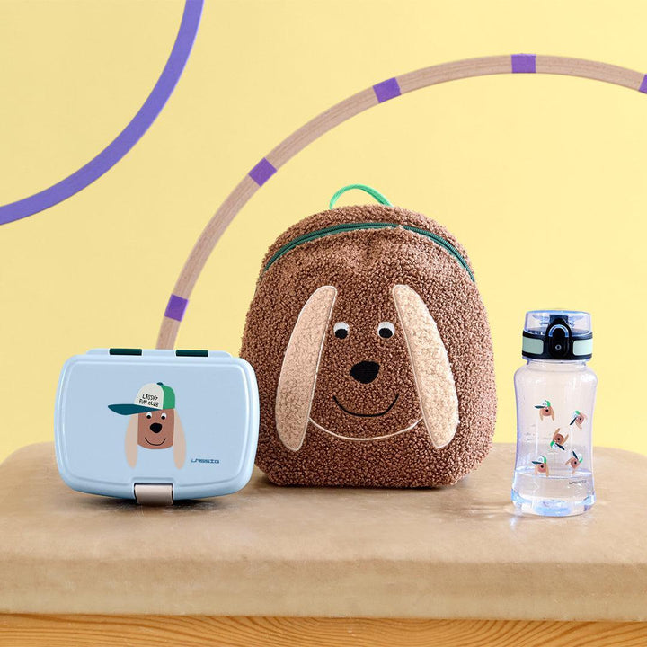 Lassig Lunchbox Tiny Team - Dog - Blue-Lunch Boxes-Dog - Blue-One Size | Natural Baby Shower