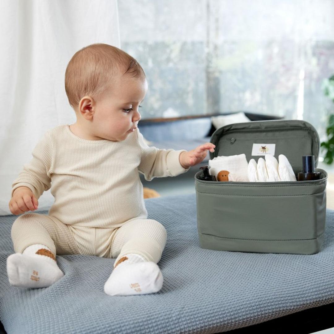 Lassig Nursery Caddy To Go - Olive-Nappy Laundry + Storage-Olive- | Natural Baby Shower
