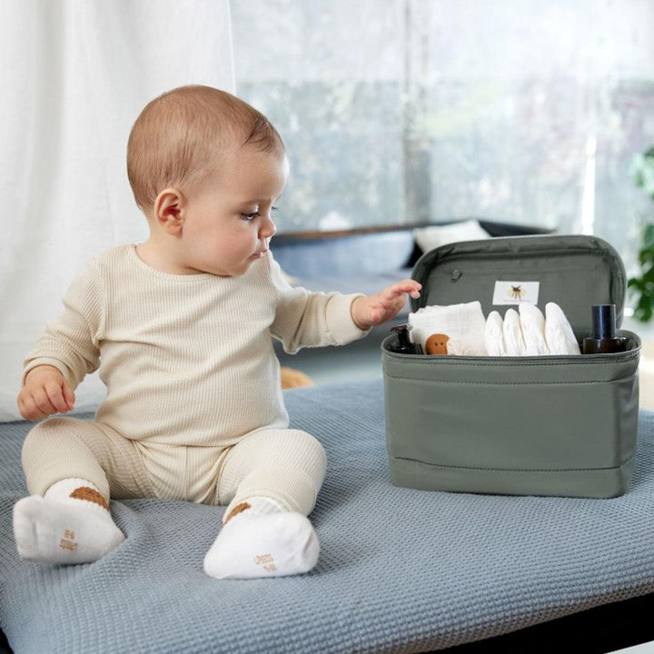 Lassig Nursery Caddy To Go - Olive-Nappy Laundry + Storage-Olive- | Natural Baby Shower