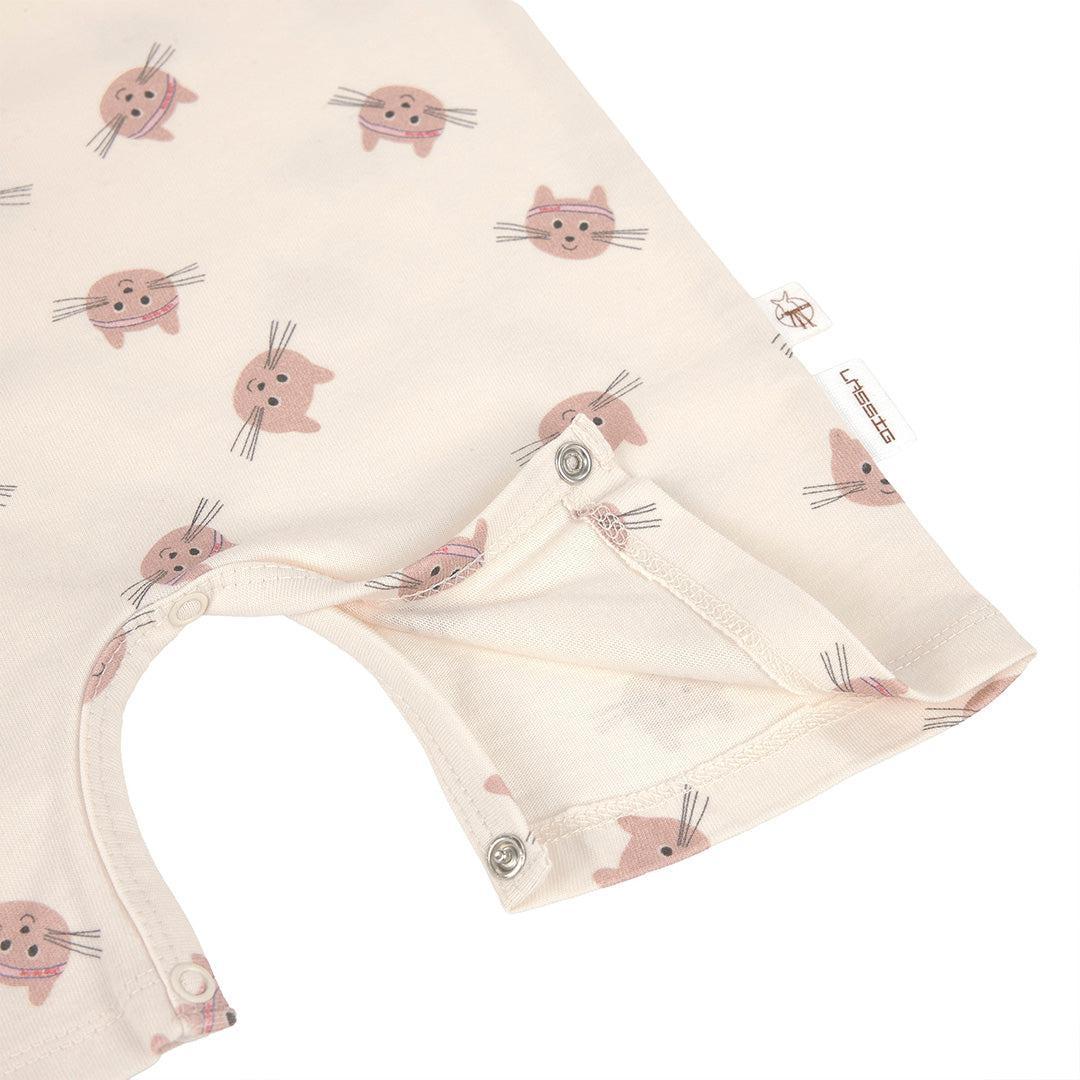 Lassig Playsuit GOTS - Cat Nature - Beige-Bodysuits-Cat Nature - Beige-3-6m | Natural Baby Shower