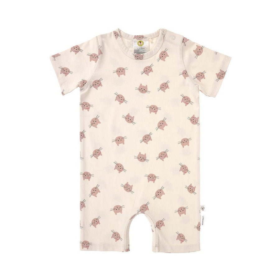 Lassig Playsuit GOTS - Cat Nature - Beige-Bodysuits-Cat Nature - Beige-3-6m | Natural Baby Shower