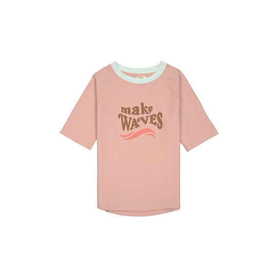 Lassig Short Sleeve Rashguard - Peach - Make Waves-Rash Vests-Peach-7-12m | Natural Baby Shower