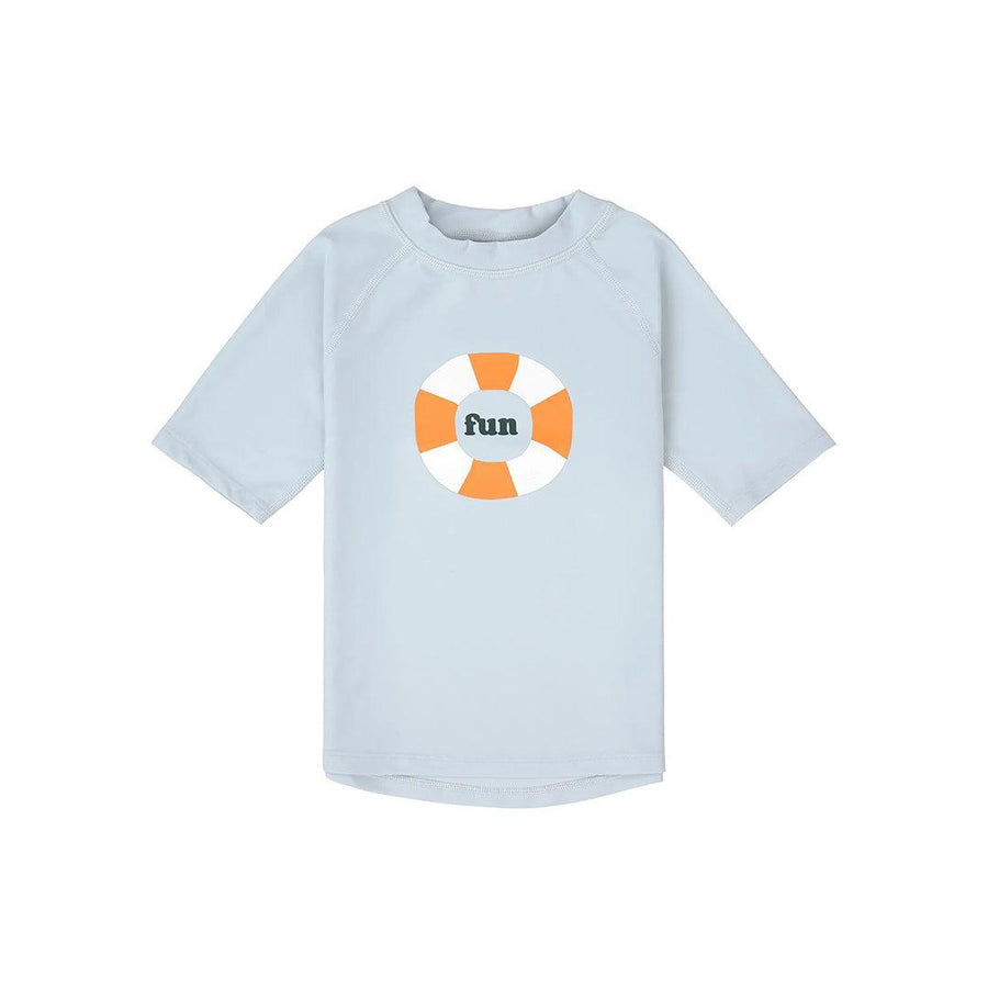 Lassig Short Sleeve Rashguard Swim Ring - Illusion Blue-Rash Vests-Illusion Blue-6-12m | Natural Baby Shower