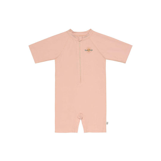 Lassig Short Sleeve Sunsuit - Pink-Swimsuits-Pink-3-6m | Natural Baby Shower