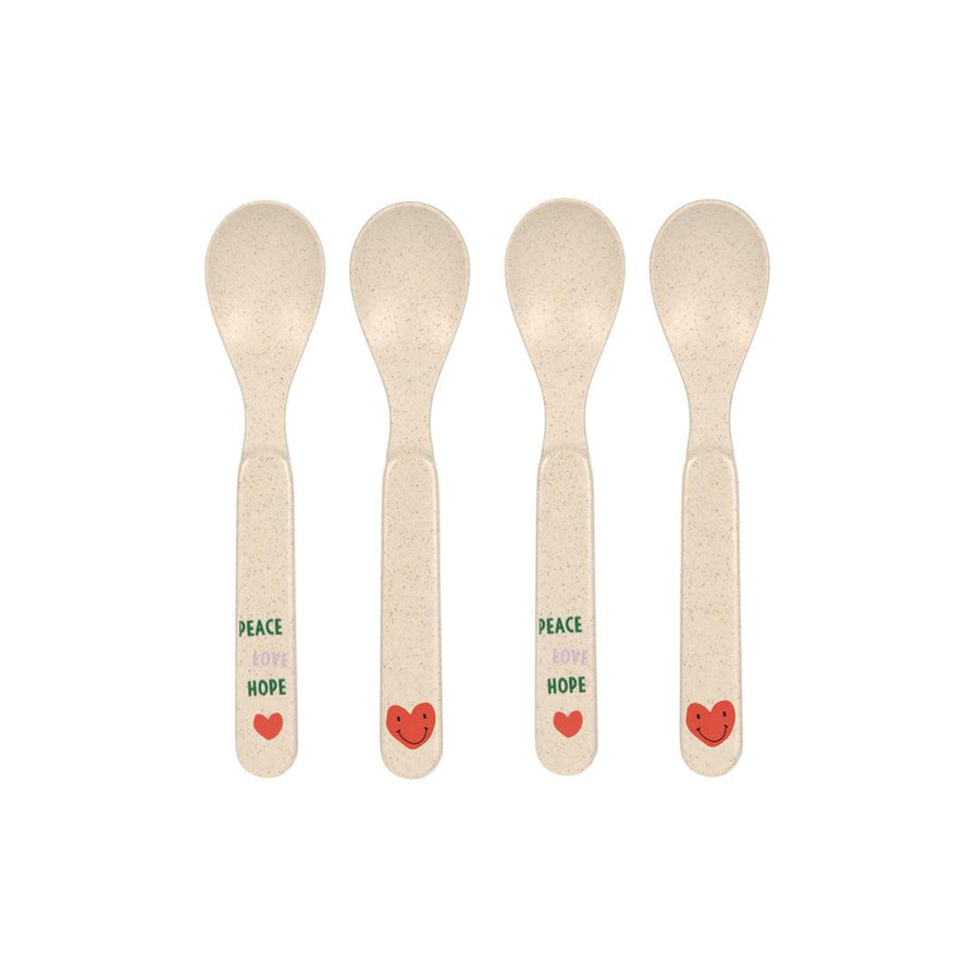 Lassig Cellulose Spoon Set - Happy Rascals - Lavender - Heart-Cutlery-Lavender- | Natural Baby Shower