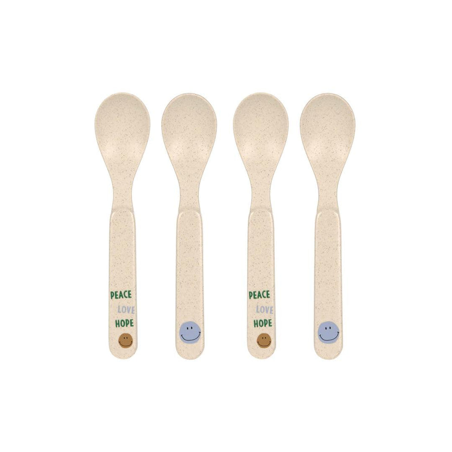 Lassig Cellulose Spoon Set - Happy Rascals - Sky Blue - Smile-Cutlery-Sky Blue- | Natural Baby Shower