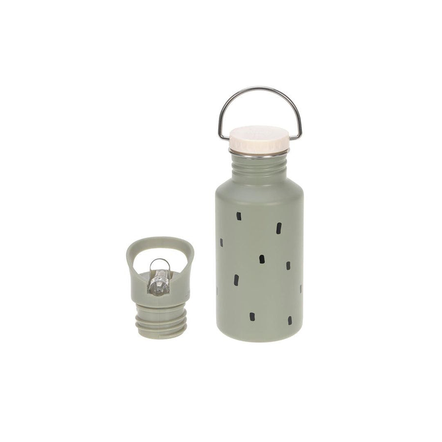 Lassig Stainless Steel Bottle - Light Olive-Drinking Bottles-Light Olive- | Natural Baby Shower