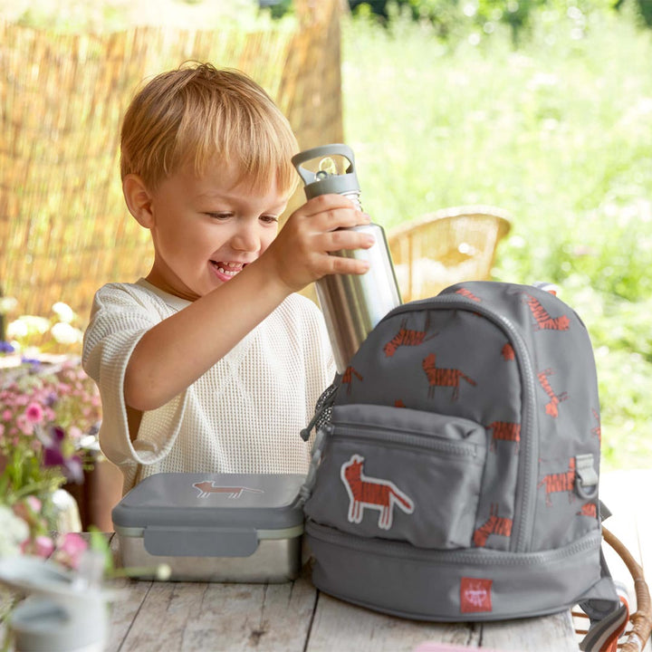 Lassig Stainless Steel Bottle - Safari Tiger-Drinking Bottles-Safari Tiger- | Natural Baby Shower