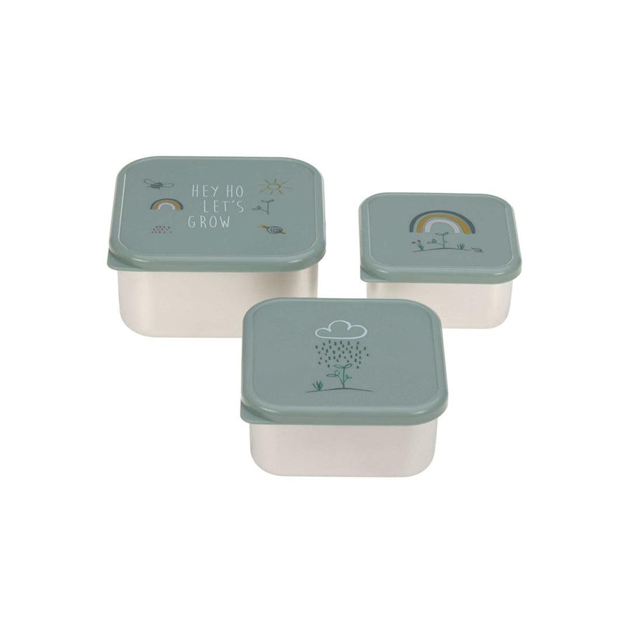 Lassig Stainless Steel Snackbox - 3 Pack - Garden Explorer-Snack Boxes-Garden Explorer- | Natural Baby Shower