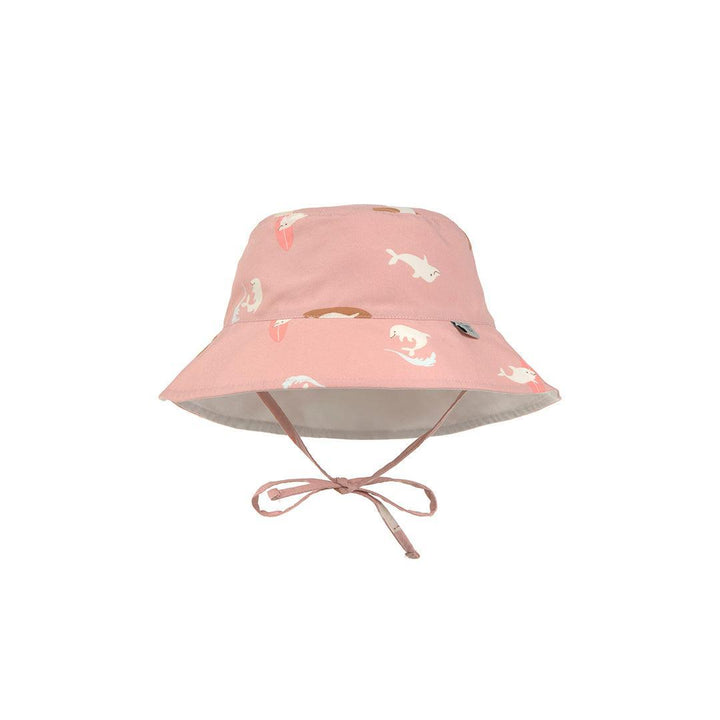 Lassig Sun Protection Bucket Hat - Peach - Dolphin-Hats-Peach-3-6m | Natural Baby Shower
