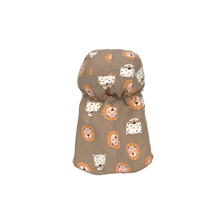 Lassig Sun Protection Flap Hat - Choco - Wild Cats