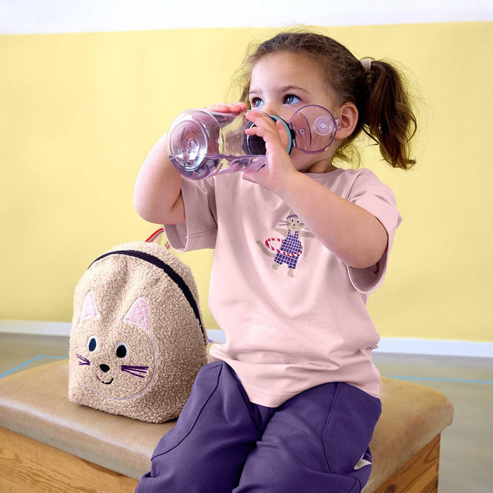 Lassig Tiny Backpack Tiny Team - Cat - Beige-Children's Backpacks-Cat - Beige-One Size | Natural Baby Shower