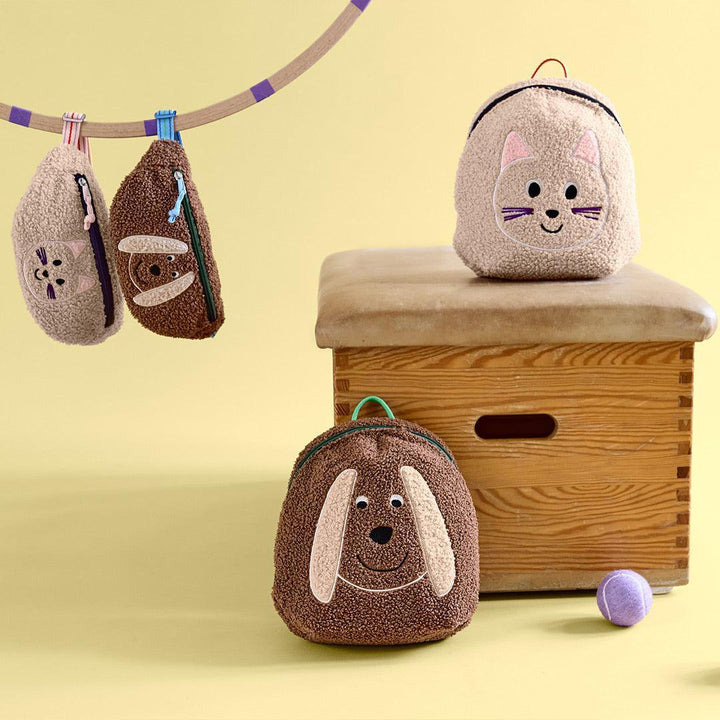 Lassig Tiny Backpack Tiny Team - Cat - Beige-Children's Backpacks-Cat - Beige-One Size | Natural Baby Shower