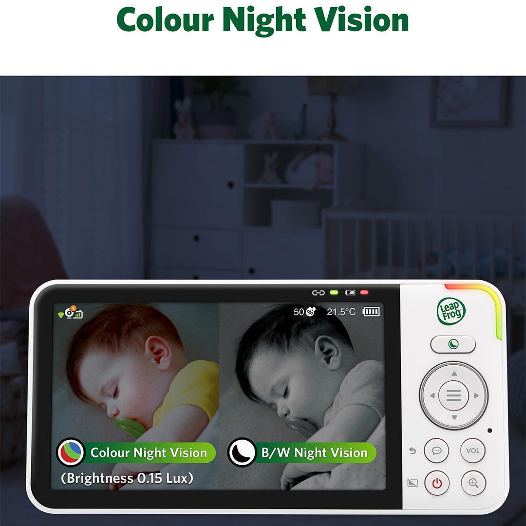 LeapFrog LF4915HD 5" Wi-Fi Pan & Tilt Monitor - White-Baby Monitors-White- | Natural Baby Shower