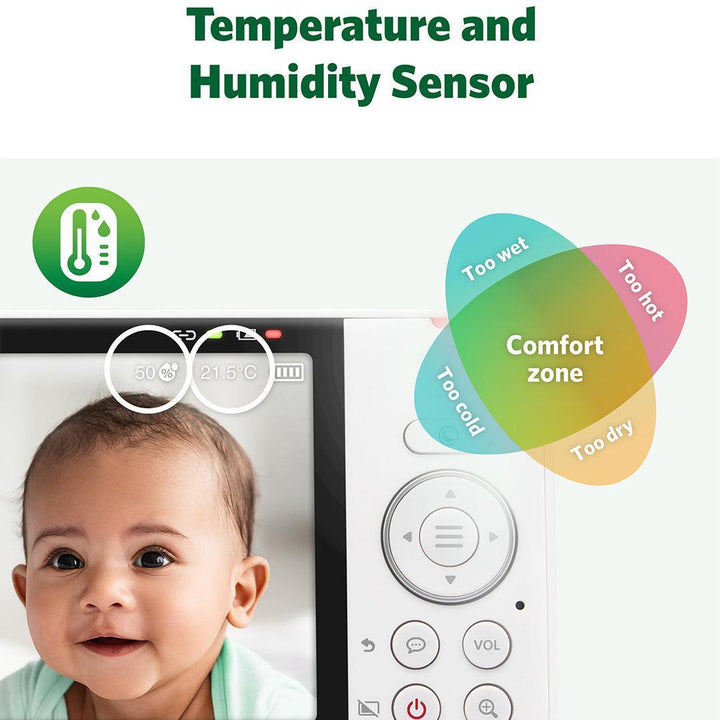 LeapFrog LF4915HD 5" Wi-Fi Pan & Tilt Monitor - White-Baby Monitors-White- | Natural Baby Shower