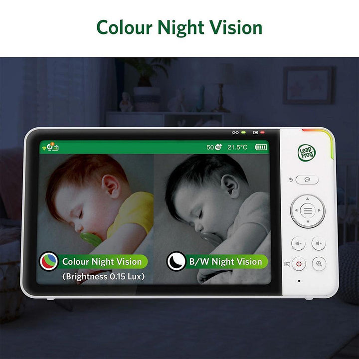 LeapFrog LF5817HD 7 Inch Over Cot Monitor - White-Baby Monitors-White-One Size | Natural Baby Shower